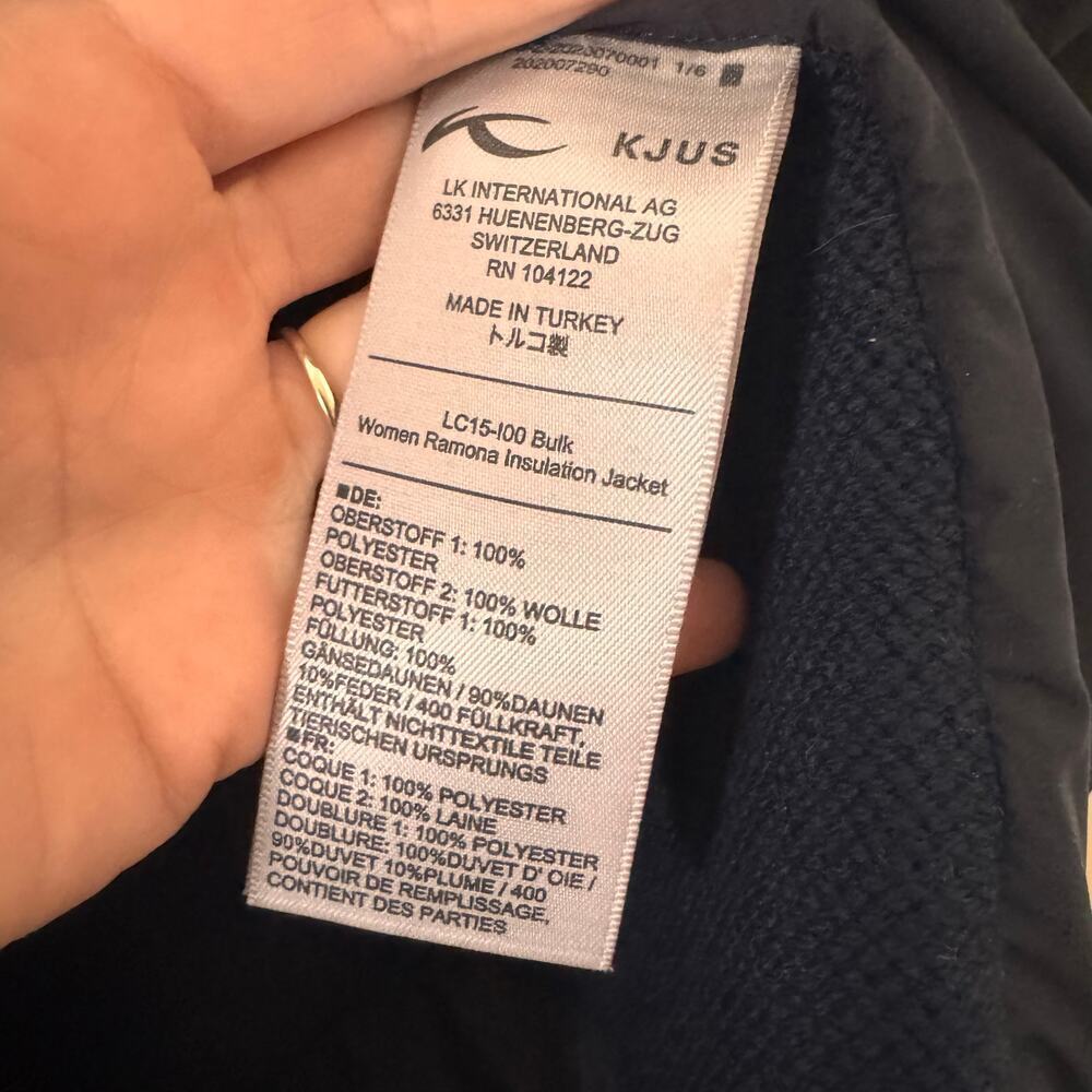 KJUS Ramona Insulation Jacket Knit Merino Wool Sweater Navy Blue Size 36 Small - Picture 12 of 14
